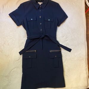 3/$15 Sale! Dressbarn navy dress with gold detail